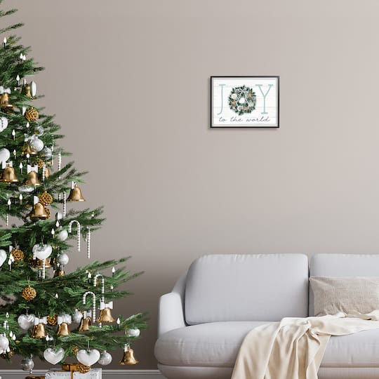 Stupell Industries Joy To The World Nautical Wreath Framed Giclee Art